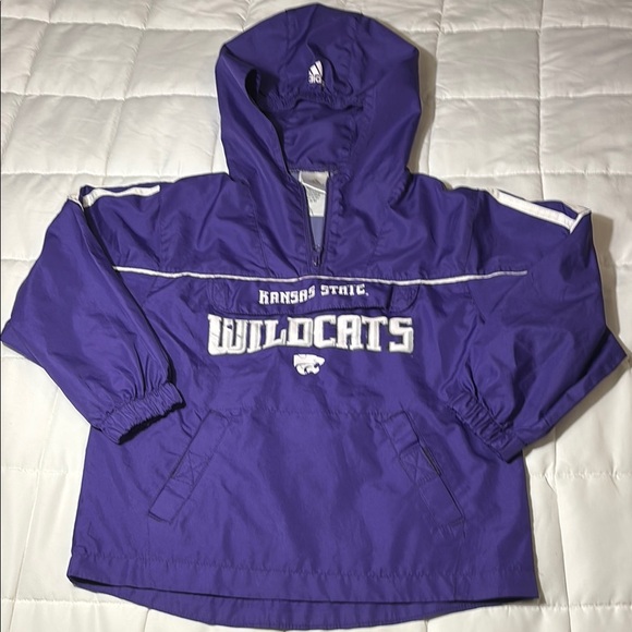 Adidas Kansas State Wildcats Purple Pullover Jacket - Picture 1 of 12